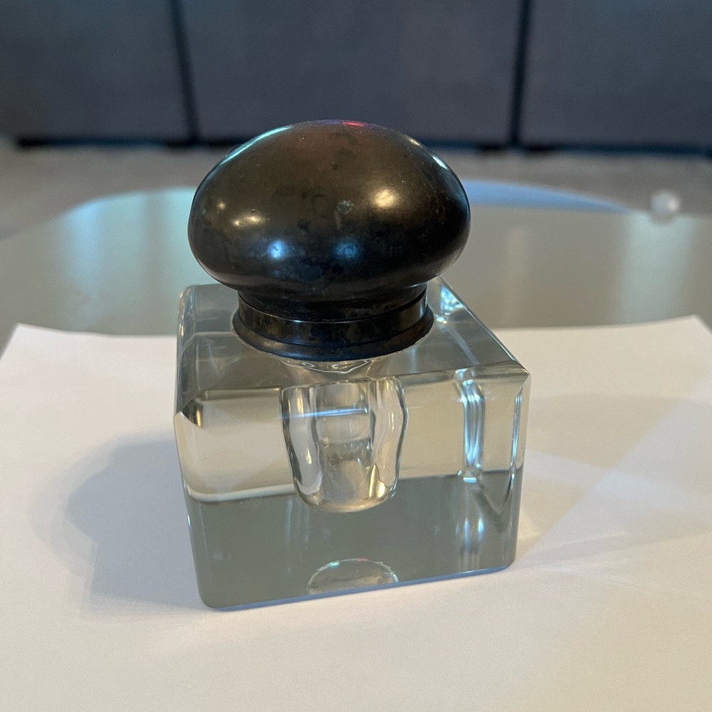 Vintage Crystal Inkwell